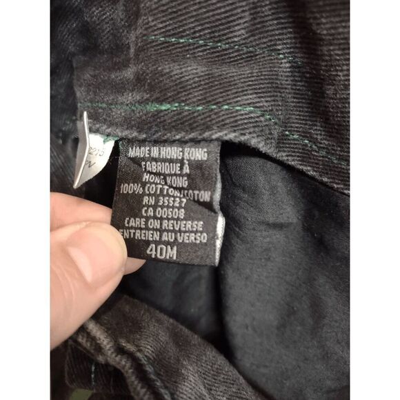 VTG Marithe Francois Girbaud Black Denim Shuttle Tape Pants Jeans 40x34 Wide Leg - Picture 5 of 7